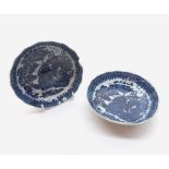 Two 18th/early 19th Century small English Bowls decorated with a Chinese type design, 5” diameter