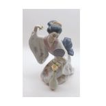 A mixed lot comprising a Lladro model of a Geisha Girl numbered 6748 to base and further boxed