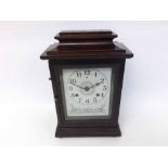 An early 20th Century English Mantel Alarm Clock, “John Bull Automatic Alarm”, the plinth shaped