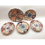 Group of three late19th/early 20th Century Imari type Plates, typically decorated, largest 10”