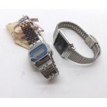 Mixed lot comprising two various late 20th Century Quartz Digital wristwatches by Casio and Timex,