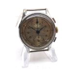 A mid-20th Century Chrome plated, two-button, centre seconds, Chronograph, Breitling, the 17-