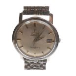 A third quarter of the 20th Century Stainless Steel Sweep Centre Seconds Calendar Wristwatch, Omega,