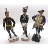 A mixed lot comprising Royal Worcester Papal Series “Officer of the Palatine Guard”, “Papal