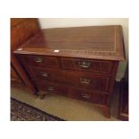 A 19th Century Mahogany Chest of two short and two long drawers with Brass handles, the body