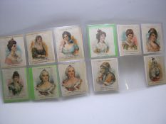 AMERICAN TOBACCO CO (USA): FAMOUS QUEENS (Silk), 1910, large format set