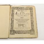 CHARLES LETTS: AN OLDE ILLUSTRATED ALMANACK PERIOD 1559, (cover ttl), 1883, woodcut ills, orig bds