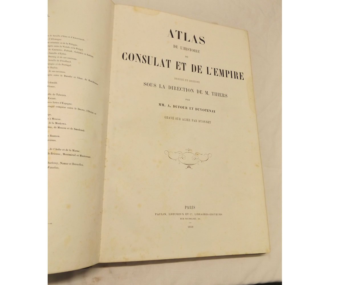 A H DUFOUR & T DUVOTENAY: ATLAS DE L'HISTOIRE DU CONSULAT ET DE L'EMPIRE..., Paris 1859, 66 engrd