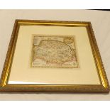 E BOWEN: THE COUNTY OF NORFOLK..., engrd hand col'd map 1759, approx 7" x 7 3/4" f/g + BADESLADE &