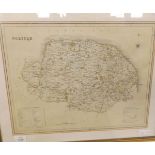 HOARE & REEVES: NORFOLK, engrd map, 1830, approx 13 3/4" x 17 3/4" f/g + J CARY: NORFOLK, engrd
