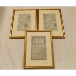 OWEN/BOWEN: A MAP OF NORFOLK/ROAD MAPS, engrd map and 5 road maps circa 1720, prtd back to back,
