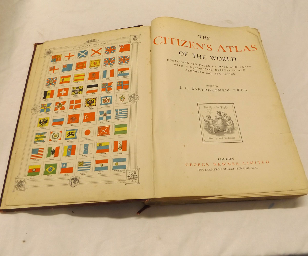 J G BARTHOLOMEW (ed): THE CITIZEN'S ATLAS OF THE WORLD, L, George Newnes, circa 1900, fo, orig cl gt