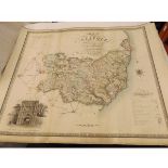 C & J GREENWOOD: MAP OF THE COUNTY OF NORFOLK - SUFFOLK, 2 hand col'd engrd maps, 1834, 1835, approx