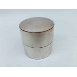 An interesting Continental Electroplated (on copper) cylindrical Box and Lid, a further internal box