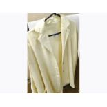 A Ladies Dolce & Gabbana cream Velvet long length stylised jacket, single breasted, oversized