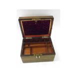 A 19th Century Rosewood Vanity Box, the lid with mother-of-pearl nameplate initialled CPR, over a