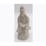 An Oriental Hardstone Figure of a wise man (loss to base), 5 1/2" high