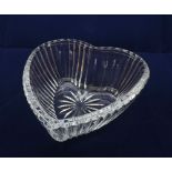 A Waterford Crystal Heart-Shaped Bowl, 5" long