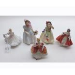 A collection of five Royal Doulton Figures: Ninette, HN3215; Southern Belle, HN3174; Christine (