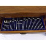 A George Butler & Co Sheffield late 19th or early 20th Century Two Drawer Cutlery Canteen of