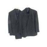 Two Gents Formal Black Dinner Suits, each comprising of Jackets with matching Trousers