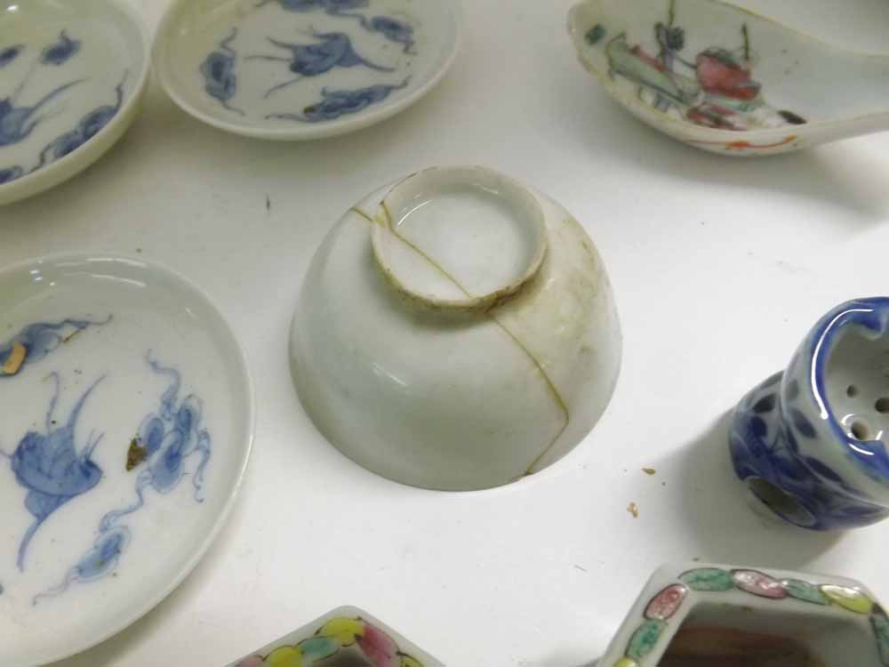 A Mixed Lot of various Miniature Oriental Tea Ware, comprises various Tea Bowls and Saucers, - Image 9 of 12