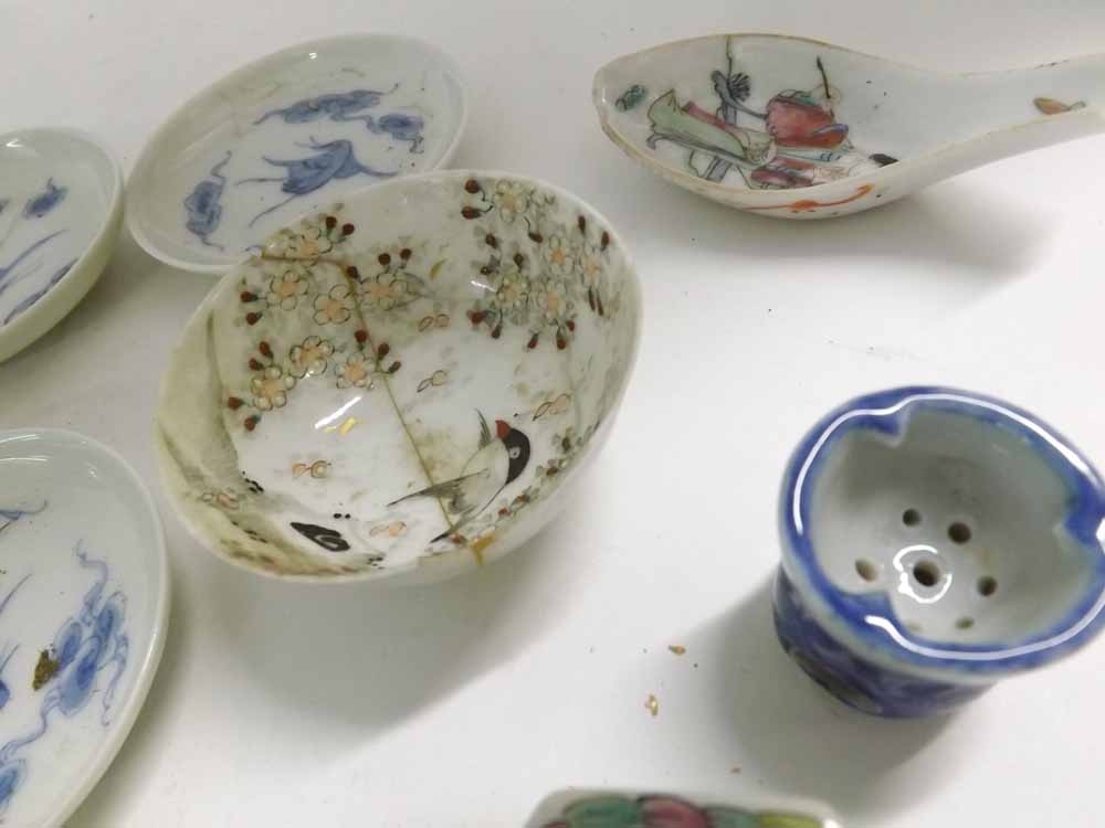 A Mixed Lot of various Miniature Oriental Tea Ware, comprises various Tea Bowls and Saucers, - Image 8 of 12