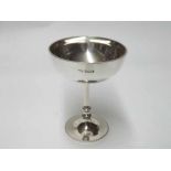 An Edward VII Silver Goblet of plain circular form, raised on a knopped stem and spreading