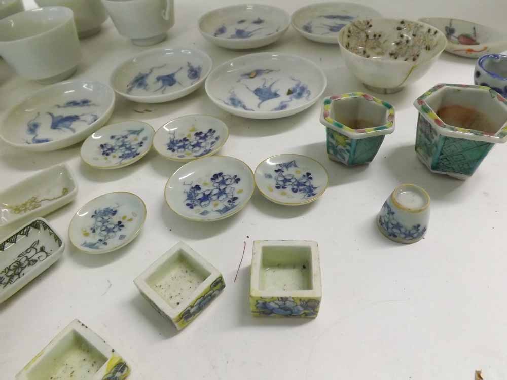 A Mixed Lot of various Miniature Oriental Tea Ware, comprises various Tea Bowls and Saucers, - Image 7 of 12