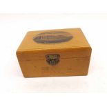 Small Mauchlineware box of rectangular form, the hinged lid decorated with a scene of South Terrace,