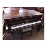 A late 19th/early 20th Century German Grand Piano, C Kemmler & Co, Osnabruck, in mahogany case