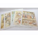 A folder containing twelve assorted Guinness Prints entitled "The Gentle Art Of Making Guinness",