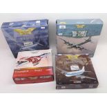 Four Boxed Modern Corgi Aviation Collectable, to include: Thunder In The Skies Hawker Hunter No