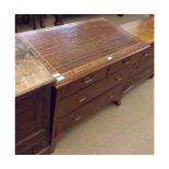 A 19th Century Mahogany Chest of two short and two long drawers with Brass handles, the body