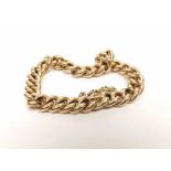 An early 20th Century 15ct Gold hollow curb link Bracelet, stamped "15", 19gms