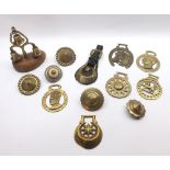 Box of various mixed Horse Harness wares to include decorative Horse Brasses, harness bells, etc (