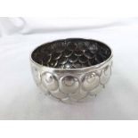 A 20th Century Continental White Metal Bowl or Sugar Basin decorated with scale-type detail,