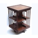 Late 19th Century Mahogany revolving Bookcase fitted with two tiers, 21" wide