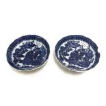 Two 18th/early 19th Century small English Bowls decorated with a Chinese type design, 5" diameter