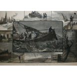 HAND COLOURED ENGRAVING, FROM A PUBLICATION, "Our Fishing Industries; The Yarmouth Herring Fishery",