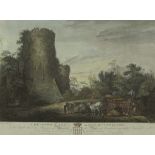 AFTER GEORGE ROBERTSON, ENGRAVED BY J FITTLER, PAIR OF ANTIQUE HAND COLOURED ENGRAVINGS, PUBLISHED