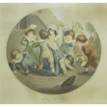 AFTER WILLIAM HAMILTON, ENGRAVED BY F BARTOLOZZI, SET OF FOUR COLOURED SOFT GROUND ENGRAVINGS,