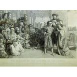 AFTER WILLIAM HOLMAN HUNT, ANTIQUE BLACK AND WHITE ENGRAVING, PUBLISHED CIRCA 1863, "The Finding