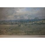 LIONEL EDWARDS, SIX SIGNED GROUP OF EIGHT COLOURED PRINTS, "Morpeth Hunt", "The Fernie Hunt -