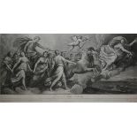 18TH CENTURY BLACK AND WHITE ENGRAVING, "Bonarum Artium Cultoribus", 15" x 35"