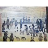 AFTER L S LOWRY, BEARS PENCIL SIGNATURE TO MARGIN, LIMITED EDITION (145/850) COLOURED PRINT,