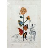 SALVADOR DALI, SIGNED IN PENCIL TO MARGIN, LIMITED EDITION COLOURED ETCHING, (82/350), DATED