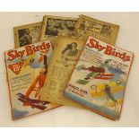 SKY BIRDS, Springfield Mass, 1932-34 Aviation Pump, 6 iss, vol 9 No 2, vol 10 No 3, vol 11 No 4, vol