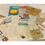 Suitcase containing good qty Cruise Line and Travel Ephemera circa 1950s/60s including P&O Orient