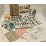 A Packet: Cricket Ephemera and Programmes including Daily Mail Newspaper printed flyer circa 1930 "